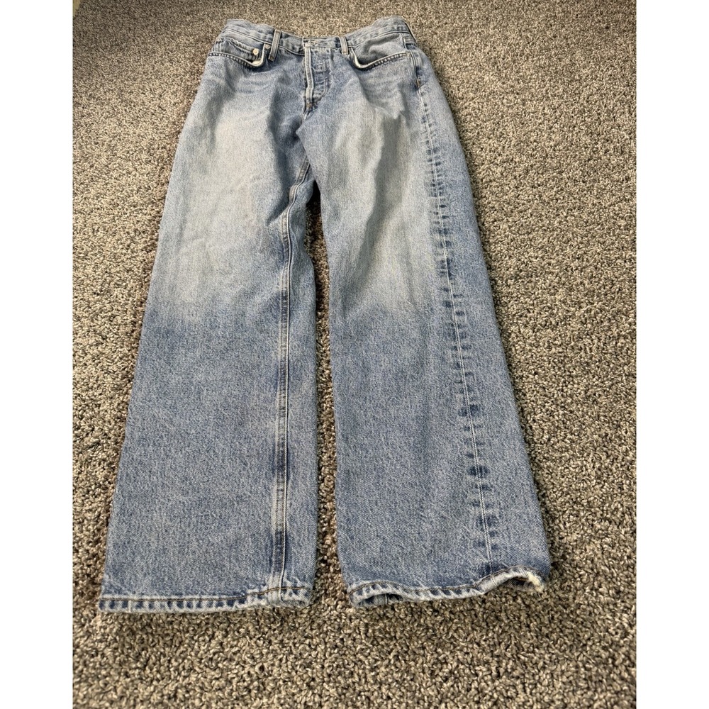 Agolde 90s Pinch Waist High Rise Straight Jeans Women's Size 28 Blue